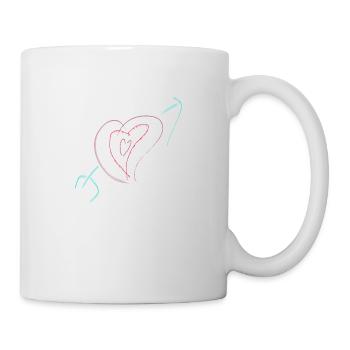 heart and arrow - Mug - white - Right