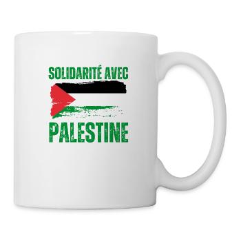 SOLIDARITÉ avec Palestine Gaza - Mug blanc - blanc - Droite