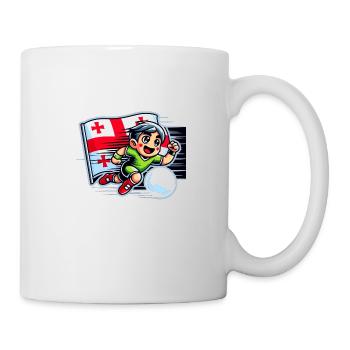 Joueur de football géorgien - Mug blanc - blanc - Droite