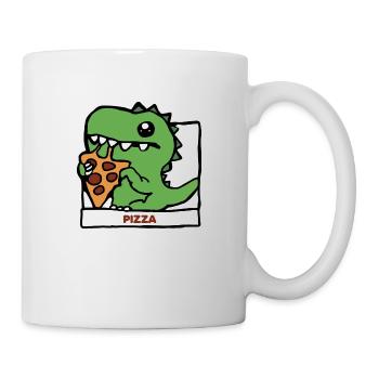 Pizza Dinosaur Dino Gift Idea - Mug - white - Right