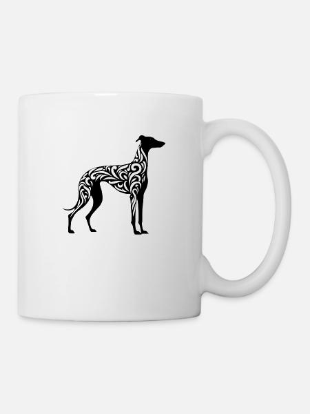 Galgo Español with waves - 20250601 - Mug - white