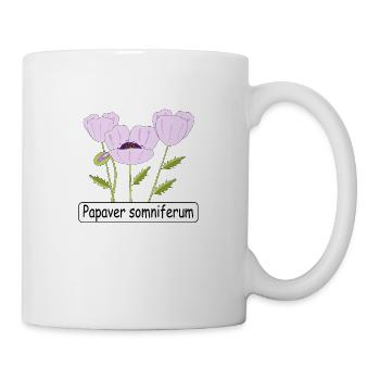Papaver somniferum - Mug - white - Right