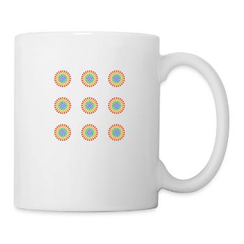 Regenbogen-Blumen - Tasse - Weiß - Rechts