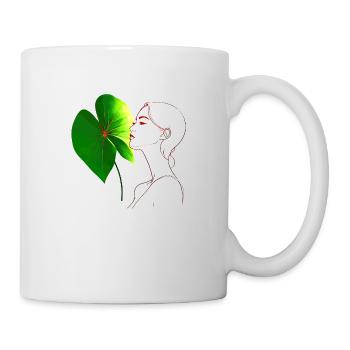 Flowers Women girl fashion design art female style - Mug - white - Right