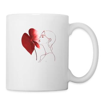 Flowers Women girl fashion design art female style - Mug - white - Right