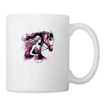 Blumen Frauen Mädchen Mode Design Kunst Weiblicher Stil - Tasse - Weiß - Rechts