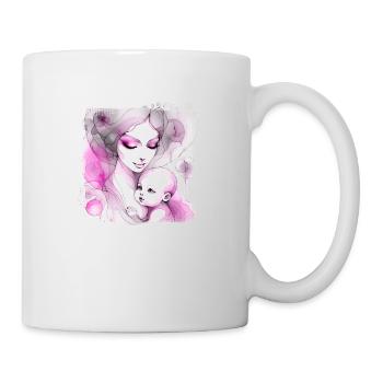 Flowers Women girl fashion design art female style - Mug - white - Right