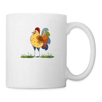 Hahn - Tasse - Weiß - Rechts