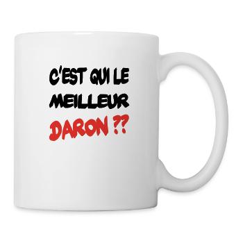 C'est qui le meilleur daron ?? - Mug blanc - blanc - Droite