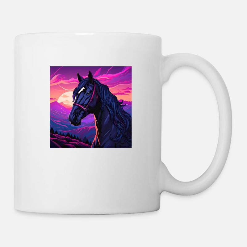 Pferdekunst - Tasse - Weiß