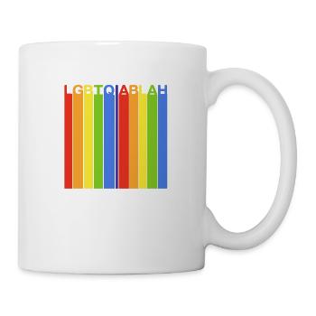 Vintage Rétro Années 80 Curieuse Fierté LGBTQIA+ - Mug blanc - blanc - Droite