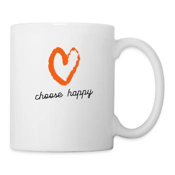 choose happy, nimm es gelassen - Tasse - Weiß - Rechts