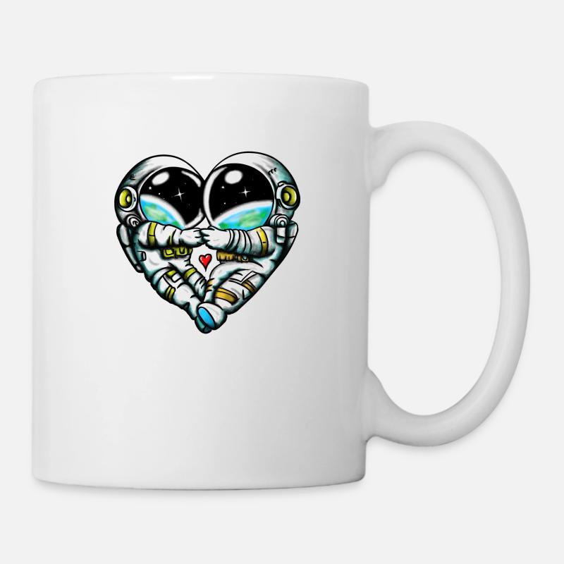 Space Love - Tasse - Weiß