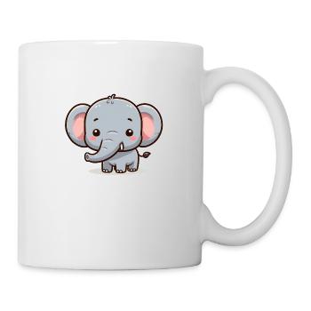Süßer Elefant - Tasse - Weiß - Rechts