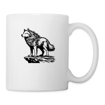Loup - Mug blanc - blanc - Droite