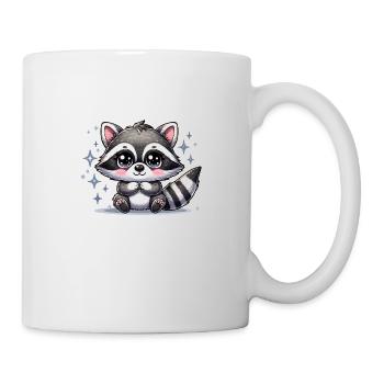 Süßer Waschbär - Tasse - Weiß - Rechts