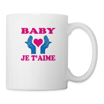 BABY JE T'AIME - Mug blanc - blanc - Droite