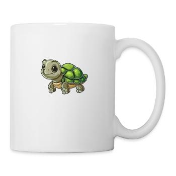 Adorable turtle with big eyes - Mug - white - Right