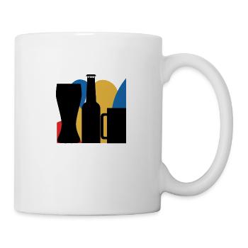 Bauhaus Minimalism Design Beer Beer Bottle - Mug - white - Right