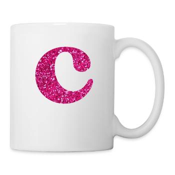 Letter c pink glitter - Mug - white - Right