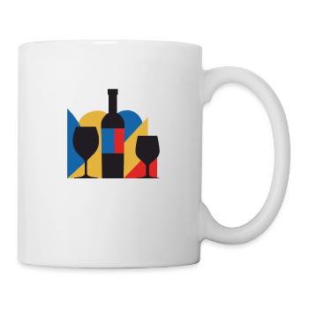 Bouteille de vin Bauhaus - Mug blanc - blanc - Droite