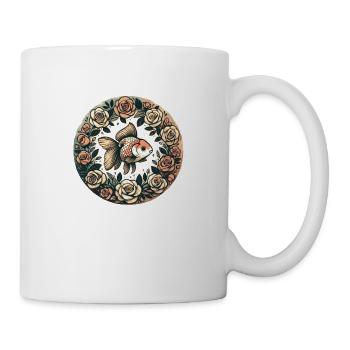 Ausgefallener Oranda-Goldfisch - Tasse - Weiß - Rechts