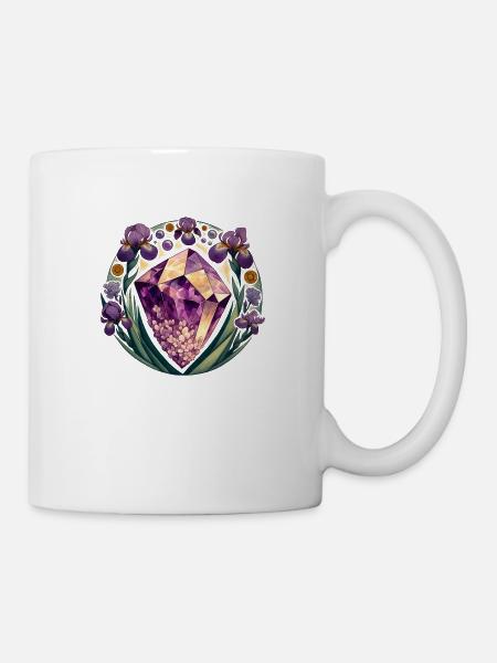 Amethyst-Iris - Tasse - Weiß