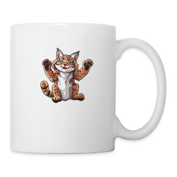 Mignon Lynx rieur - Mug blanc - blanc - Droite