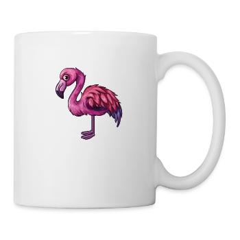 Flamant rose élégant avec du caractère - Mug blanc - blanc - Droite
