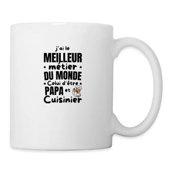 PAPA CUISINIER - Mug blanc - blanc - Droite