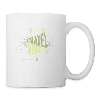 Vélo Gravel, VTT, passion vélo, cycliste - Mug blanc - blanc - Droite