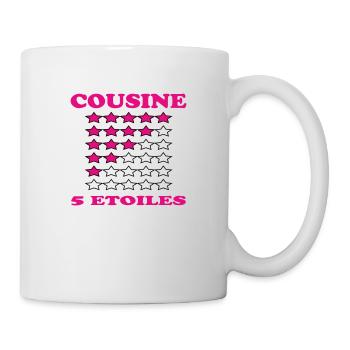 COUSINE 5 ETOILES - Mug blanc - blanc - Droite