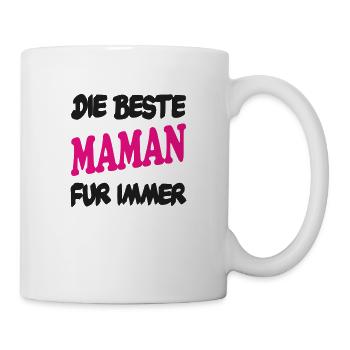 DIE BESTE MAMAN FUR IMMER - Mug blanc - blanc - Droite