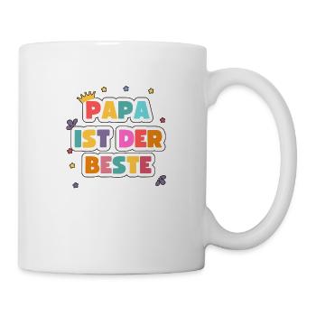 Papa ist der Beste! - Tasse - Weiß - Rechts
