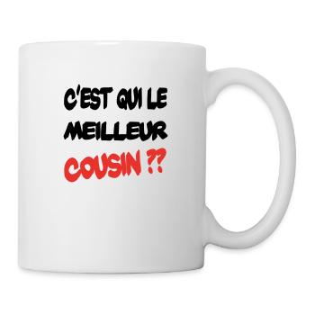 C'est qui le meilleur cousin ? - Mug blanc - blanc - Droite