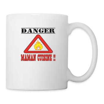 Danger maman cuisine - Mug blanc - blanc - Droite