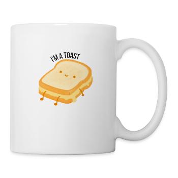 funny toast food kawaii humor - Mug - white - Right