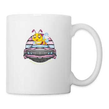 Retro Vintage Bee Funny - I Believe I Can Fly - Mug - white - Right