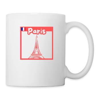 Paris, capital of France, Eiffel Tower - Mug - white - Right