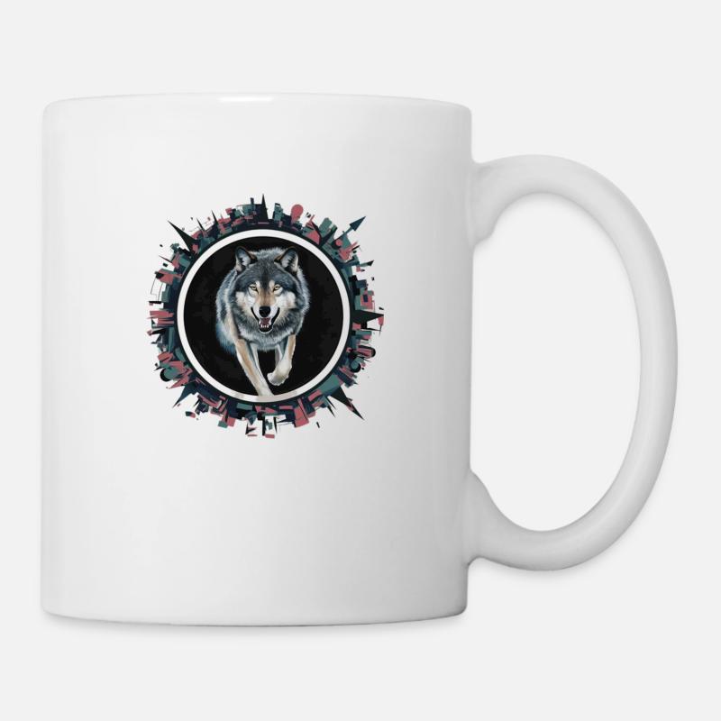 Der Wolf - Tasse - Weiß