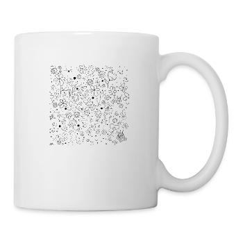 BlumenMuster - Tasse - Weiß - Rechts