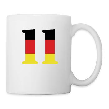 11 Numéro Jersey Allemagne - Mug blanc - blanc - Droite