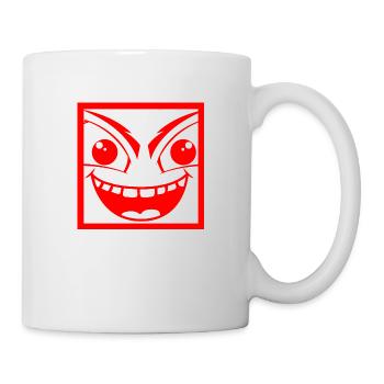 Mischievous monster with human face - Mug - white - Right
