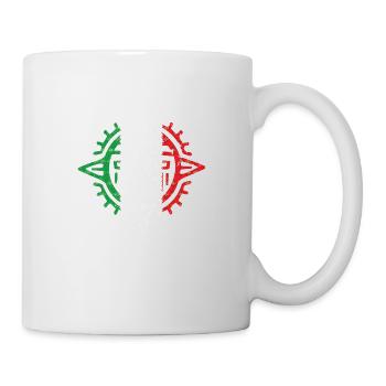 Alte mexikanische Sonne Maya Azteken Azteken König Maske - Tasse - Weiß - Rechts