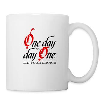 Un jour ou un jour – c’est vous qui choisissez - Mug blanc - blanc - Droite
