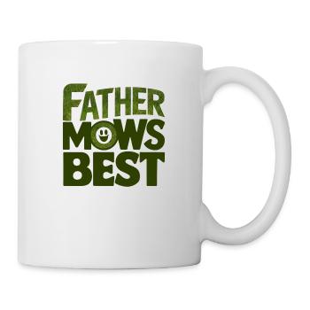 Father Mows Best - Tasse - Weiß - Rechts