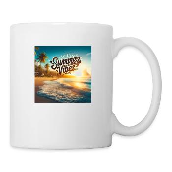 Beautiful Summer Vibes Design - Tasse - Weiß - Rechts
