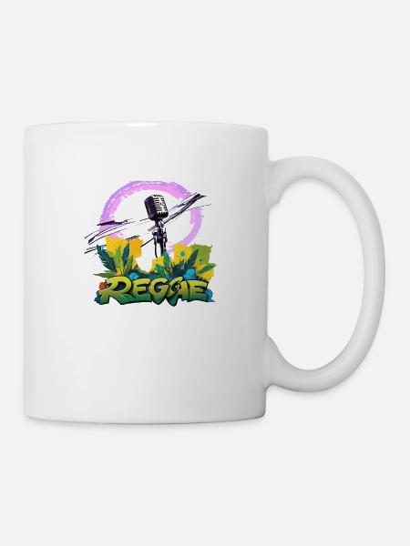 Reggae Mikrofon - Tasse - Weiß