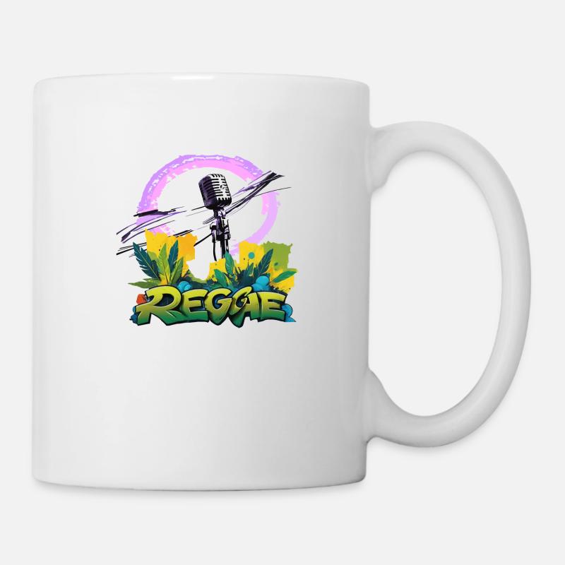 Reggae Mikrofon - Tasse - Weiß
