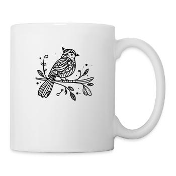 Oiseau - Mug blanc - blanc - Droite